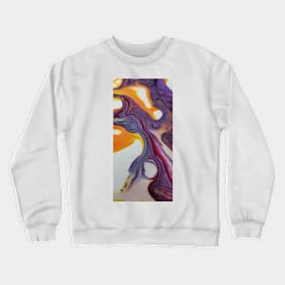 Purple paint pour Crewneck Sweatshirt